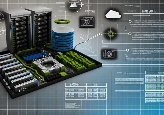 alt_text: Cover image for "RAID Configuration Explained" featuring tech graphics and RAID diagrams.