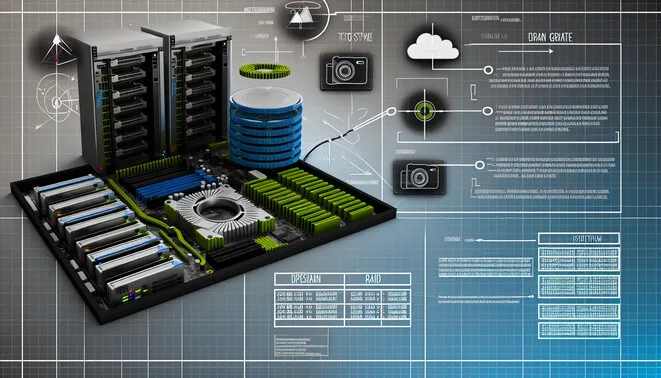 alt_text: Cover image for "RAID Configuration Explained" featuring tech graphics and RAID diagrams.