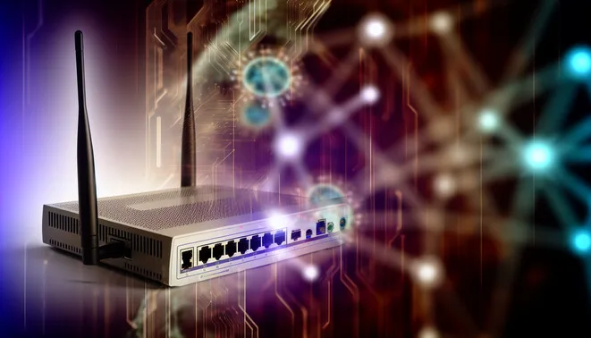 alt_text: Cover image for 'pfSense Router Setup Guide' featuring a router and digital network elements.