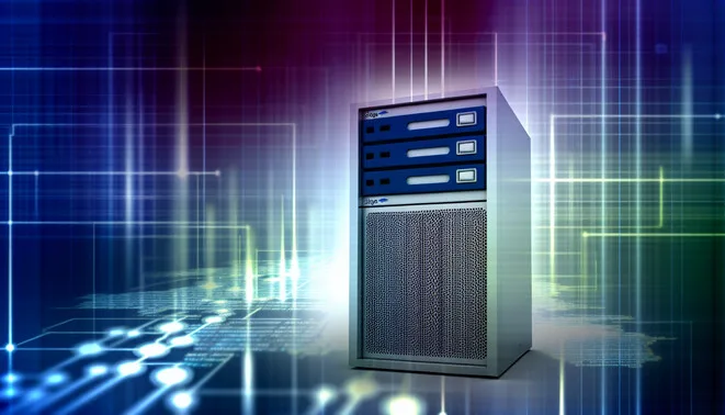 alt_text: Cover image for 'VPN Server Configuration' featuring a high-tech server and abstract digital backdrop.